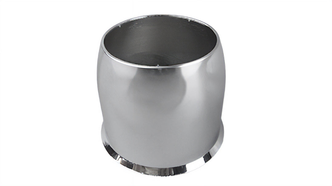 Shiny silver center wheel cap designed for Malibu and Axis boats, enhancing style and functionality.