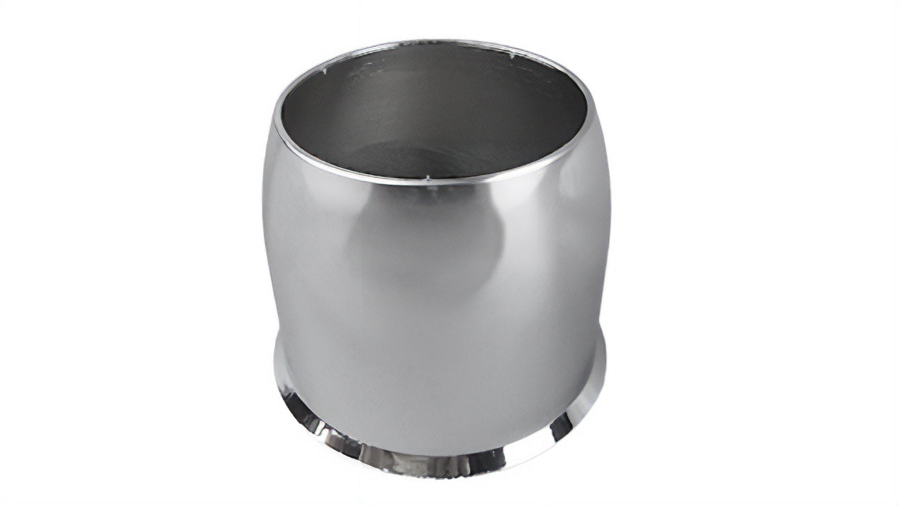 Shiny silver center wheel cap designed for Malibu and Axis boats, enhancing style and functionality.