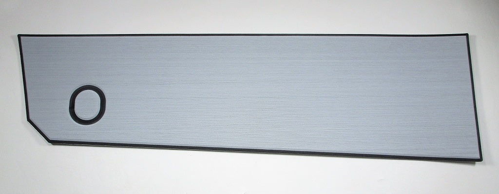 Aluminum trailer step, 39 inches long, designed for starboard side of a Malibu boat trailer.