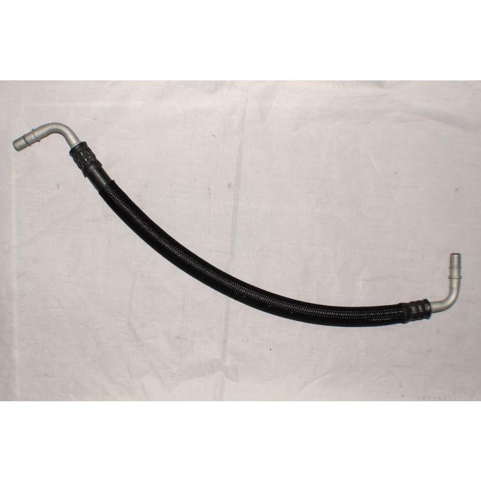 Indmar 22" hose assembly with sleeve lock, 180-degree bend, black flexible hose with metal fittings at both ends.
