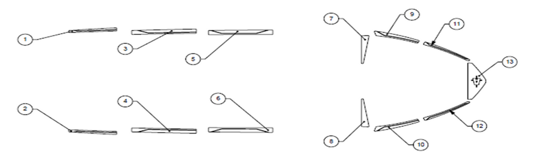 Diagram of AXIS 2023 DECK TRACK SOFT GRIP components with labeled parts and assembly layout.