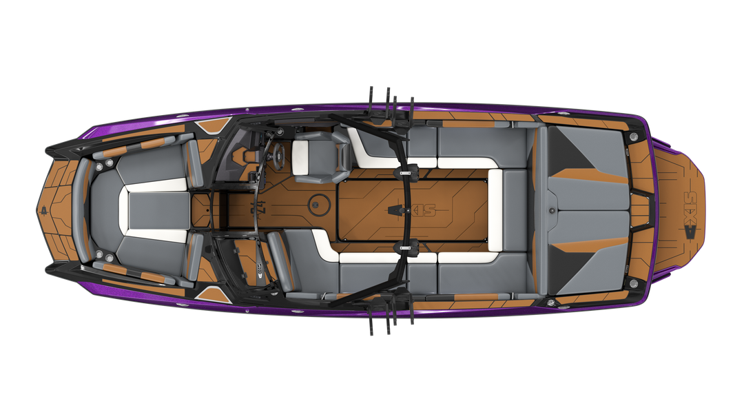 Axis A24 Swim Pad featuring a spacious layout with comfortable seating and modern design elements for optimal boating enjoyment.