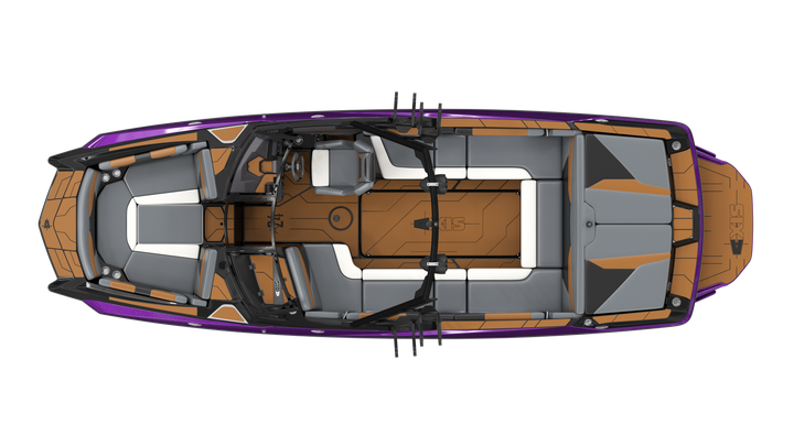 Axis A24 Swim Pad featuring a spacious layout with comfortable seating and modern design elements for optimal boating enjoyment.