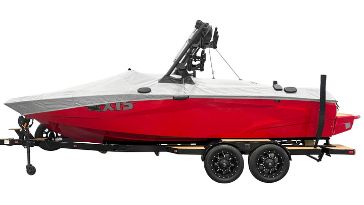 Durable T235 cover for AW20 tower with swim platform, designed for Axis boats, providing protection and style.