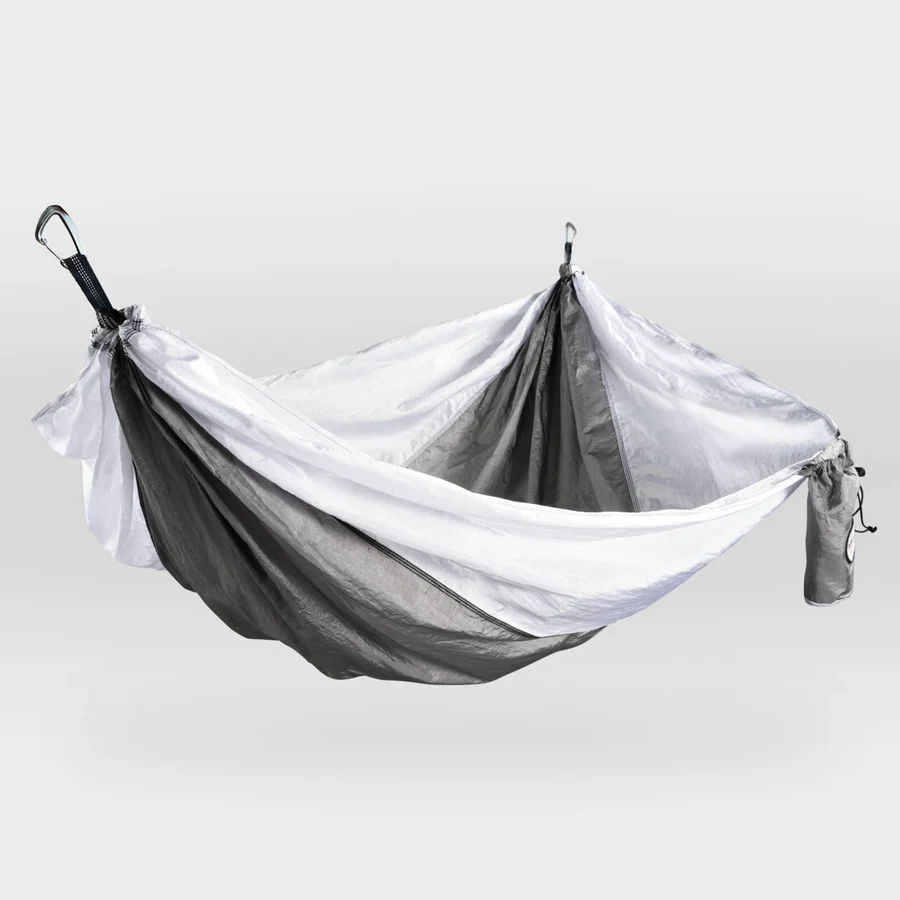 Lightweight Mission Boat hammock with carabiners, ideal for boating or outdoor relaxation.