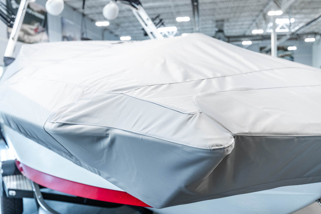 Axis A24 cover designed for GS Tower with swim platform cover, providing protection for your boat.