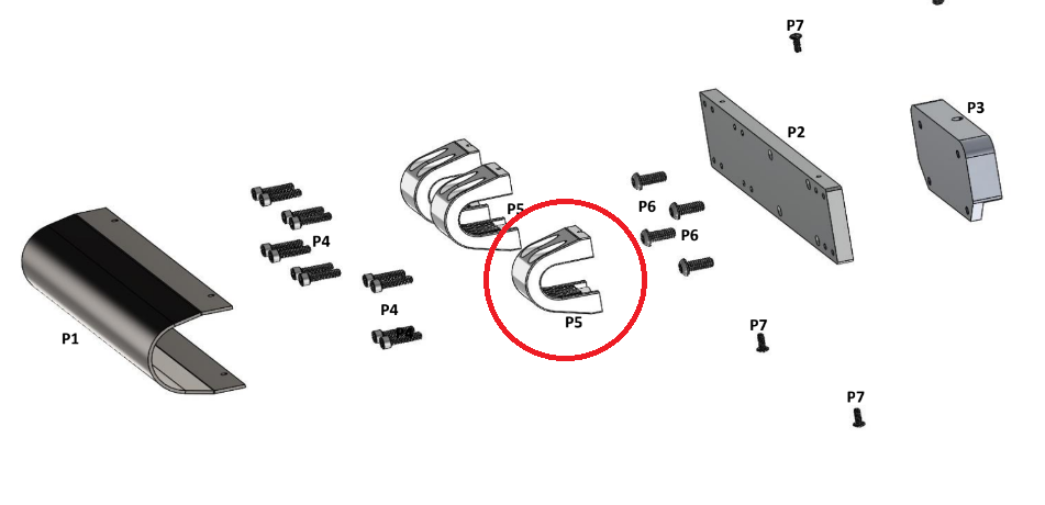 Diagram of Malibu Bimini Slider Arch components, including brackets, screws, and mounting hardware for assembly.