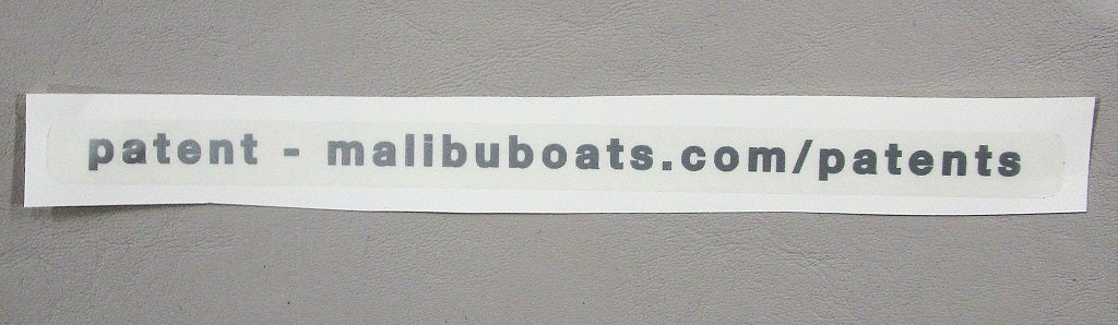 Decal, Surf Gate Malibuboats.com/Patents : &