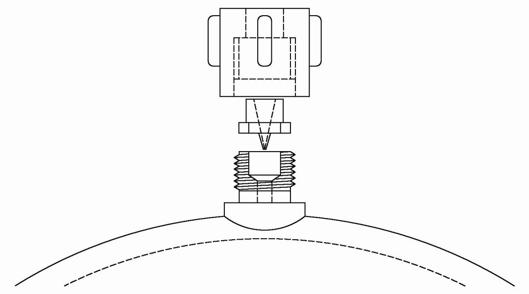 Line drawing of a Malibu/Axis PNP vented loop with fitting, showing detailed components and connections.