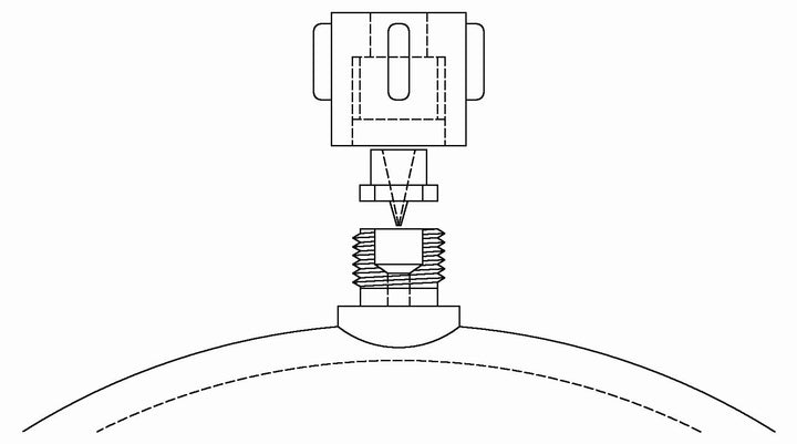 Line drawing of a Malibu/Axis PNP vented loop with fitting, showing detailed components and connections.