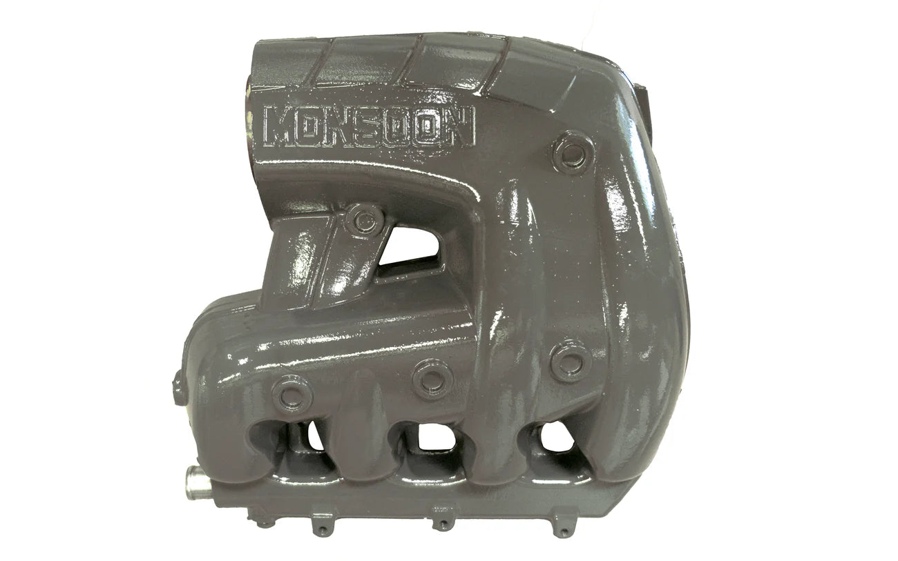 Freeze plug cup for exhaust manifold expansion, 1.19-inch ID, metallic gray, with mounting bolts.