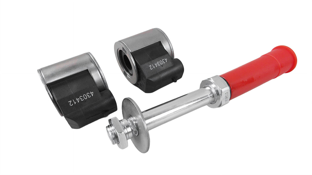 Electric Shift Valve Assembly for Velvet Drive transmission, featuring durable components for reliable performance in boating.