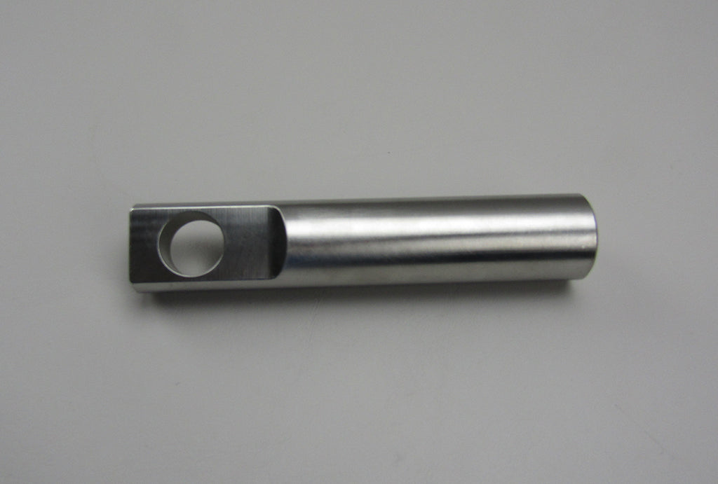 Metal trunnion engine mount with a cylindrical body and a mounting hole at one end, used to secure and support engines.