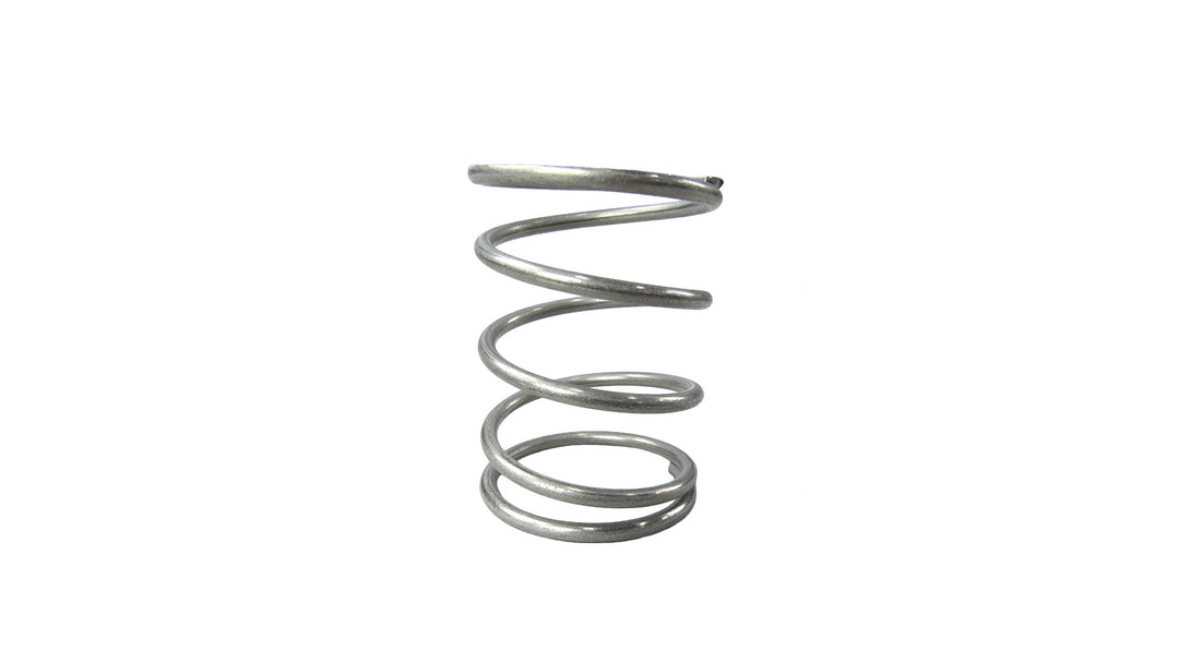 Stainless steel thermostat pressure relief spring designed for Malibu and Axis boats, ensuring optimal performance.
