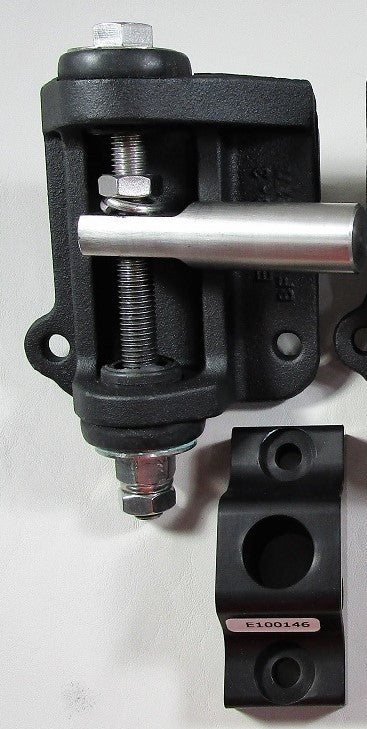 Transmission mount service assembly set with metal and rubber components, including mounting brackets and bolts.