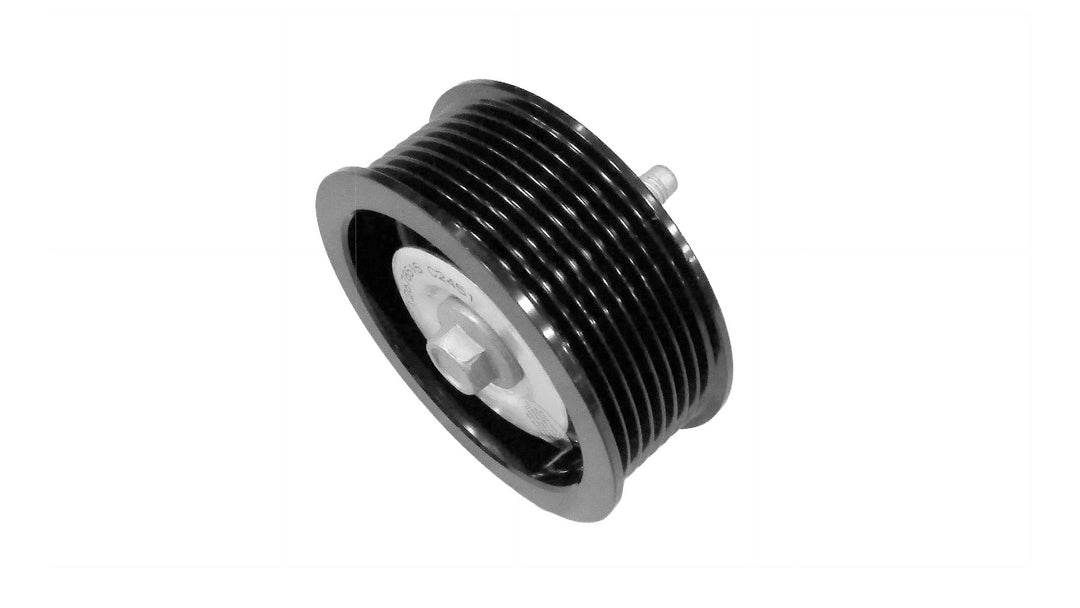 Grooved SC idler pulley with tensioner bracket for LT4 engines, designed for optimal performance in Malibu and Axis boats.