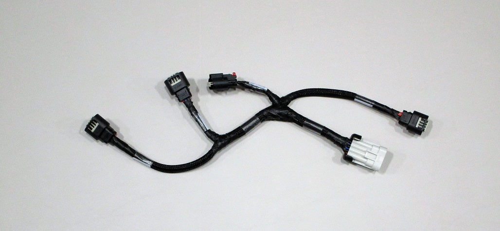 Malibu Monsoon M Series ignition coil harness with multiple connectors for vehicle ignition system wiring.