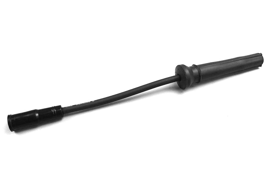 Malibu M5DI/M6DI ignition wire with black insulation, connector ends, used for vehicle spark plug ignition systems.