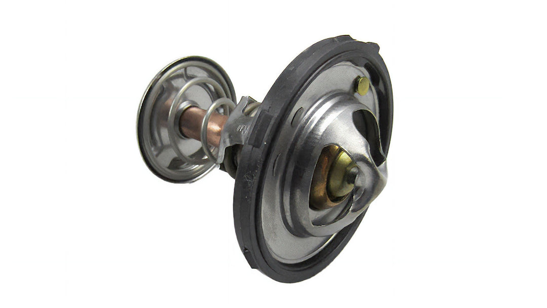 Thermostat with gasket for Malibu M-Series/LT4 engines, rated at 160°F, featuring metal components and sealing ring.