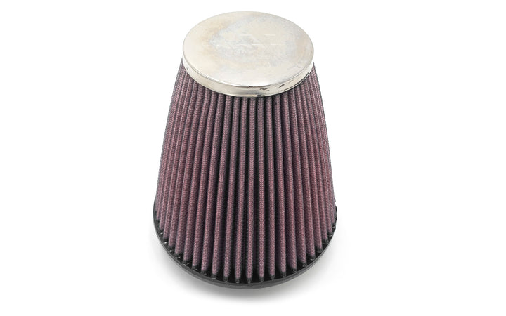 Air intake flame arrestor filter with metal top, pleated fabric filter, and black base for engine safety and performance.