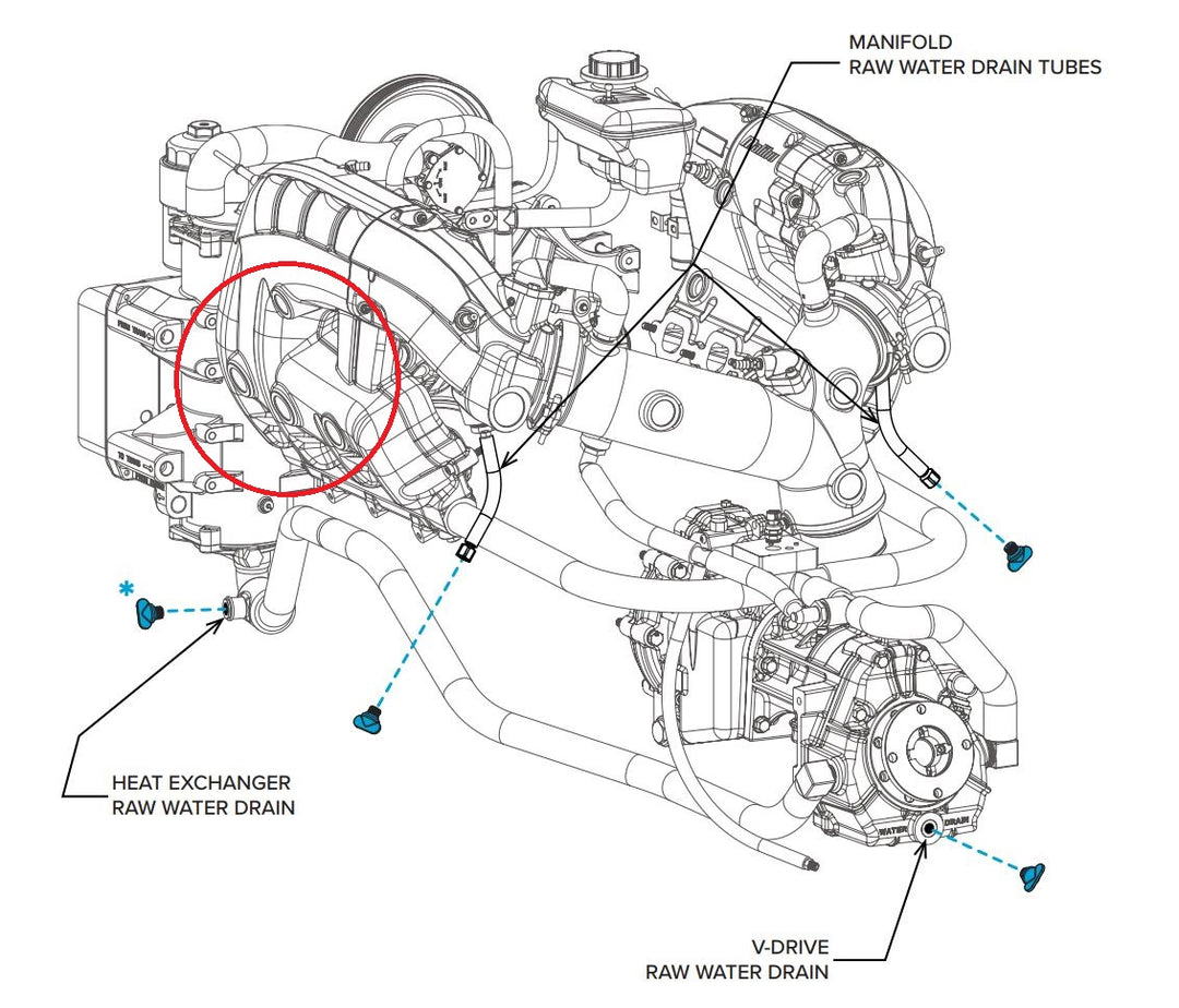 Freeze plug cup for exhaust manifold expansion, 1.19 ID, shown in a detailed engine diagram.