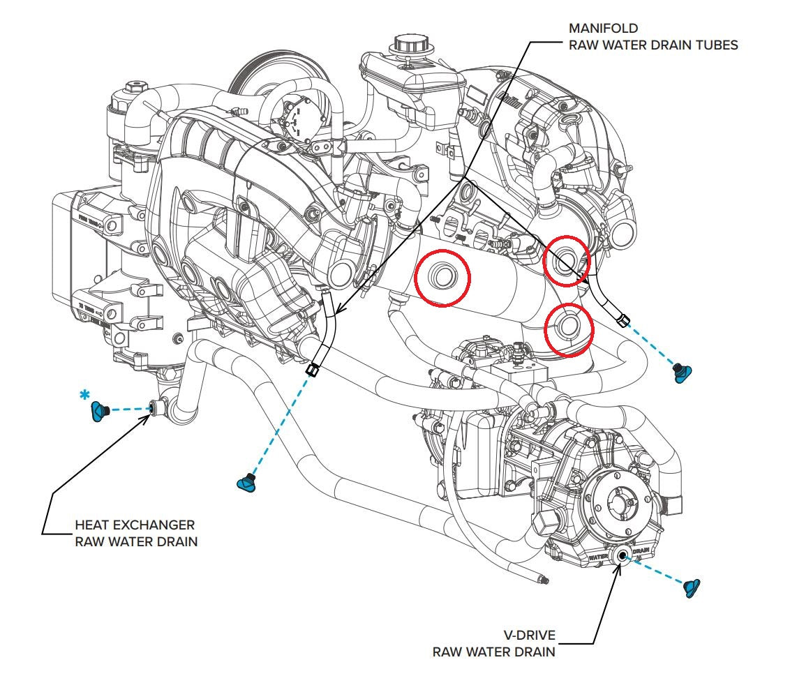 Freeze Plug Cup, Y-pipe expansion, 1.379 ID, for engine cooling system, shown in technical diagram with red circles.