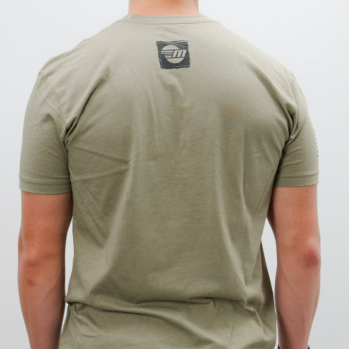 Malibu Boats Freedom Tee back view light olive