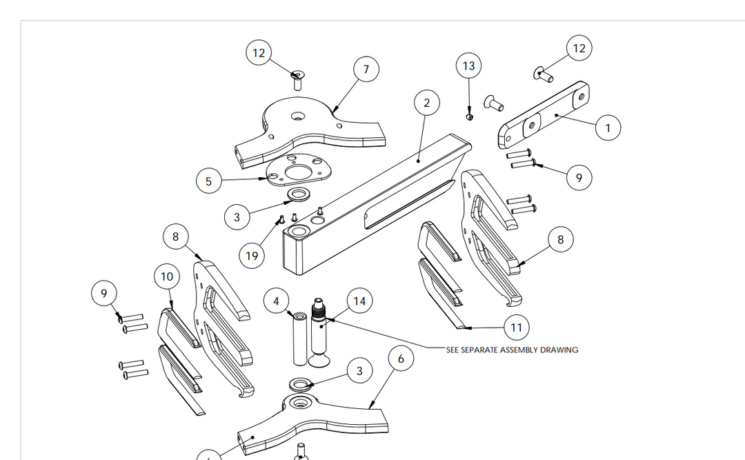 Detailed diagram of the G3 Spinner Arm Port, showcasing parts and assembly components for Malibu and Axis boats.