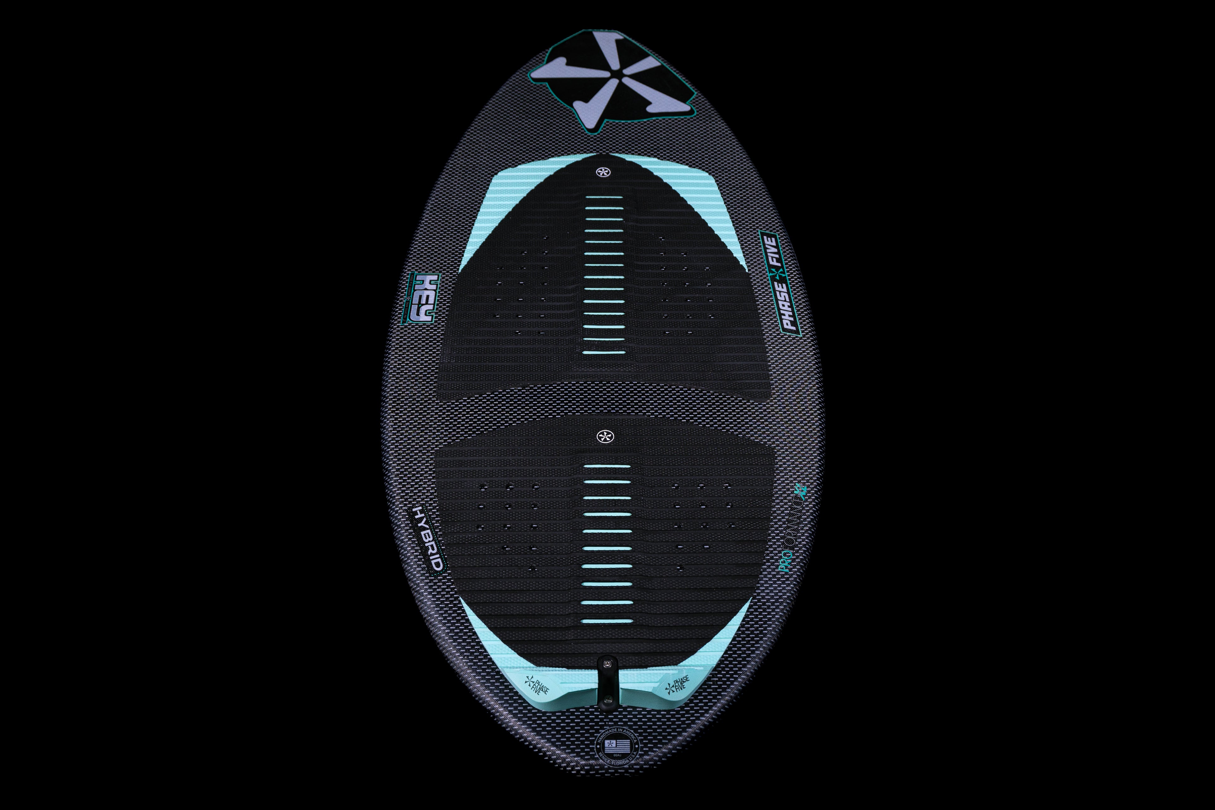2025 Phase 5 Key Skim Board featuring a sleek design with textured grip pads and a streamlined shape for optimal performance.