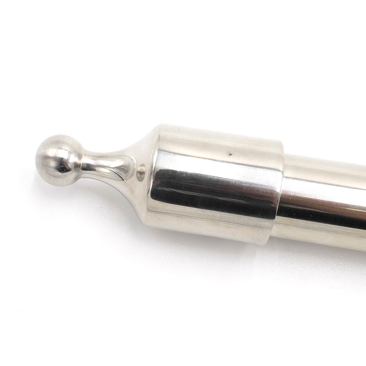 Stainless steel G3 rear support pole, 13-16 inches, with a rounded ball end and adjustable mounting section.