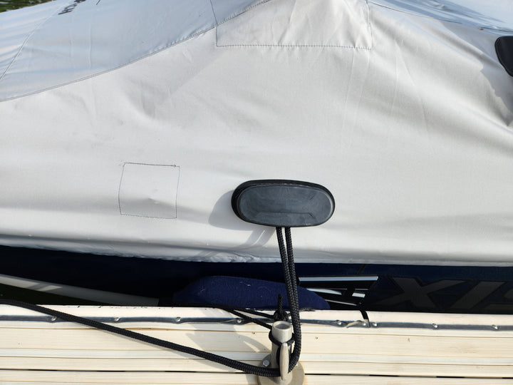 Axis T250 cover designed for AW20 tower with swim platform, showcasing durable material and secure fit for protection.