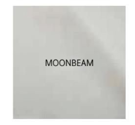 Malibu/Axis Moonbeam Gel Coat label for boat repair, used from 2012 to 2019, with a simple white background and black text.