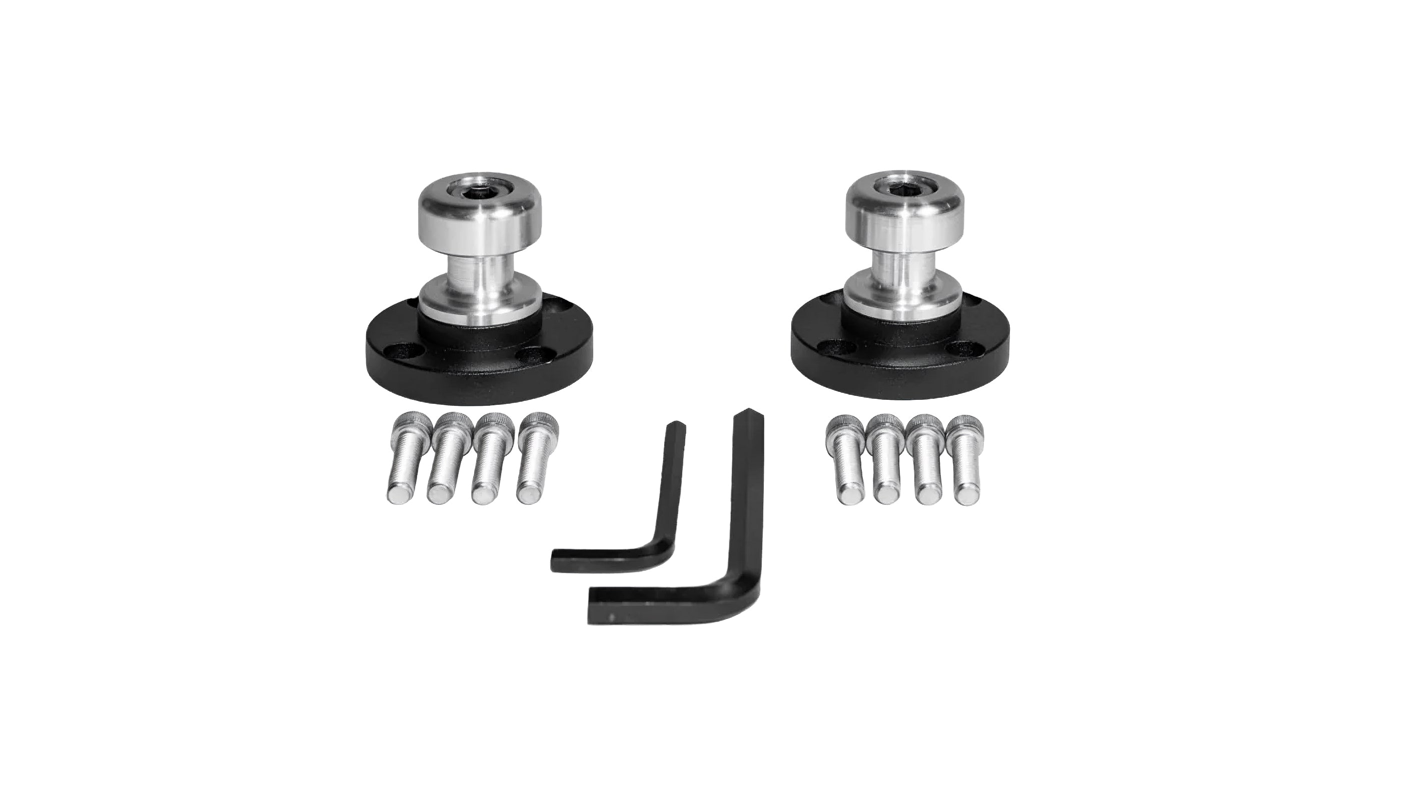 Pair of Axis Surf Tow Points with mounting hardware and Allen wrenches for boat surf towing.