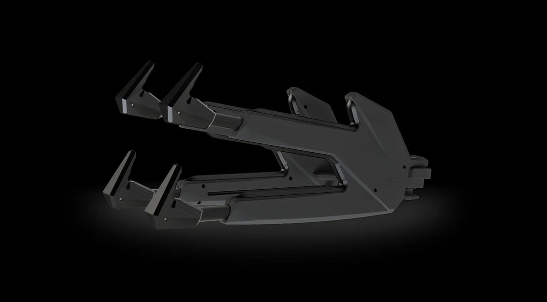 PTM Edgeforce board racks pair designed for port and starboard, ideal for securely holding wakeboards and surfboards.