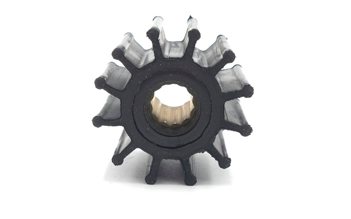 Impeller for PCM 5.7L engine, featuring a black plastic hub with multiple silver blades, designed for water pump applications.