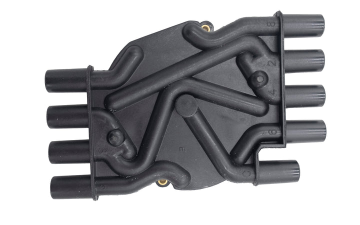 PCM Crusader distributor cap and rotor kit (HVS) with black plastic cap and multiple high-voltage ignition terminals.