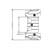 Diagram of Malibu Flip Seat Soft Grip 23 LSV &