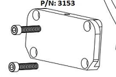 Malibu G3 Apex Bimini Base Plate with mounting screws, designed for boat bimini top installation.