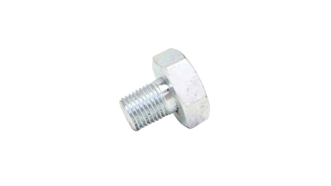 Metal bolt with a hexagonal head and threaded shaft, designed as a PCM Challenger 5.7L Knock Sensor Adapter.