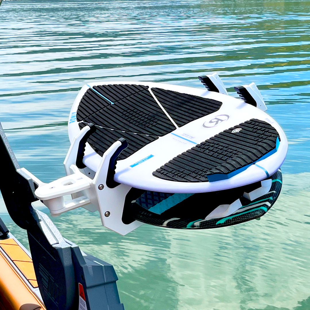 Skylon Skylock Pro-4 complete locking rack mounted on a boat, designed for secure watercraft storage.
