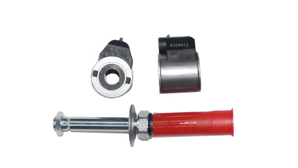 Electric Shift Valve Small IND-V for Malibu and Axis boats, featuring a metal body and red handle for easy operation.