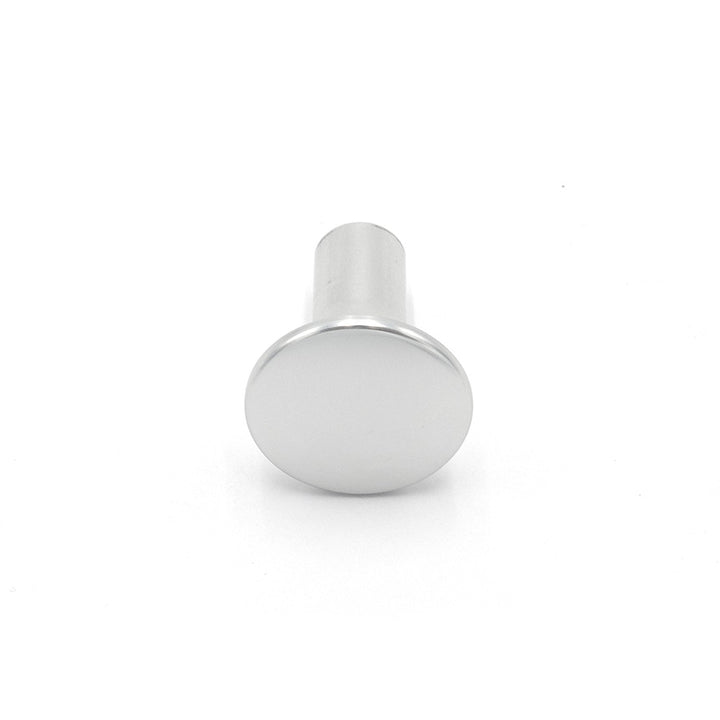 G3 Rack Knob in clear anodized finish, round metal control knob for audio or equipment racks, sleek and durable design.