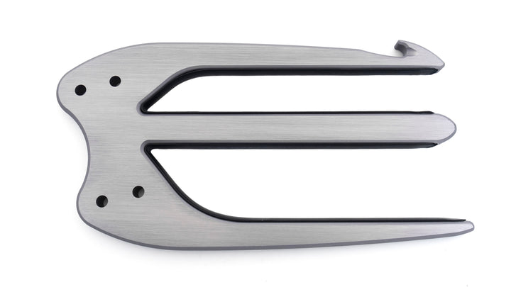 G3 Spinner Combo Fork in grey anodized finish, designed for stunt and freestyle BMX riding.