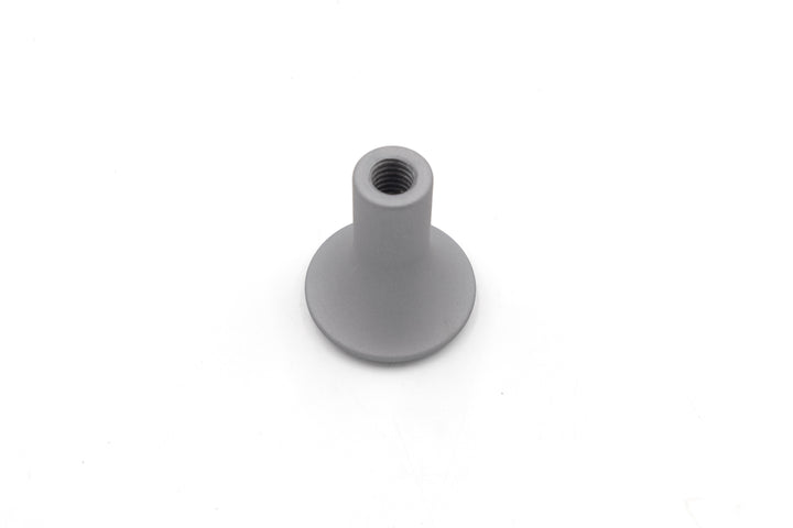 Grey anodized pull knob for Malibu G3, G4, and GV tower board racks, designed for durability and easy handling.