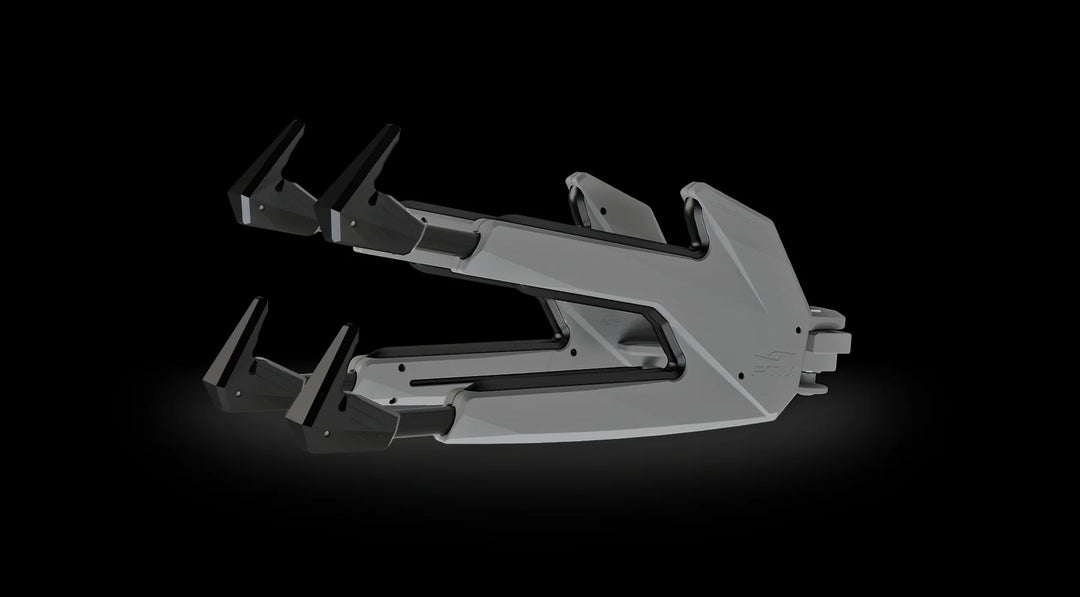 PTM Edgeforce board racks pair designed for port and starboard, featuring durable construction for secure board storage.