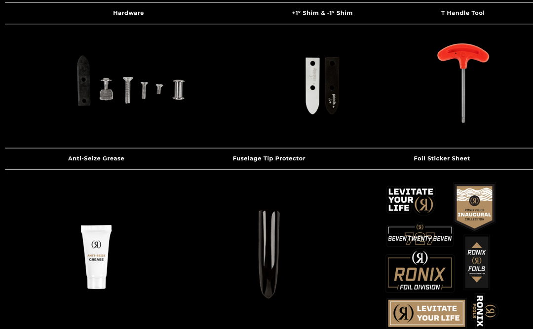 High-quality hardware kit for Expert 29" Velo with Blackbird, including shim, T handle tool, anti-seize grease, and foil sticker sheet.
