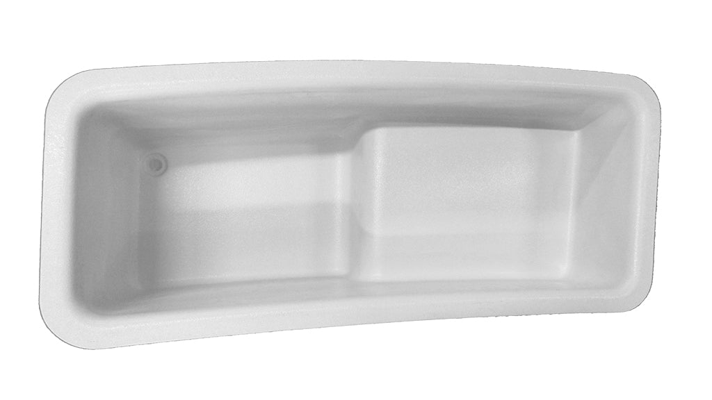 Malibu Boats Port Transom Storage Tub designed for efficient storage on boats, featuring a sleek, curved shape.