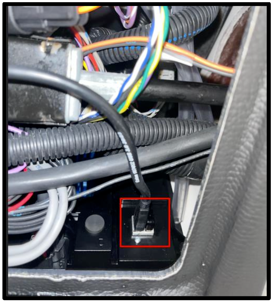 Close-up of wiring and connectors in a boat&