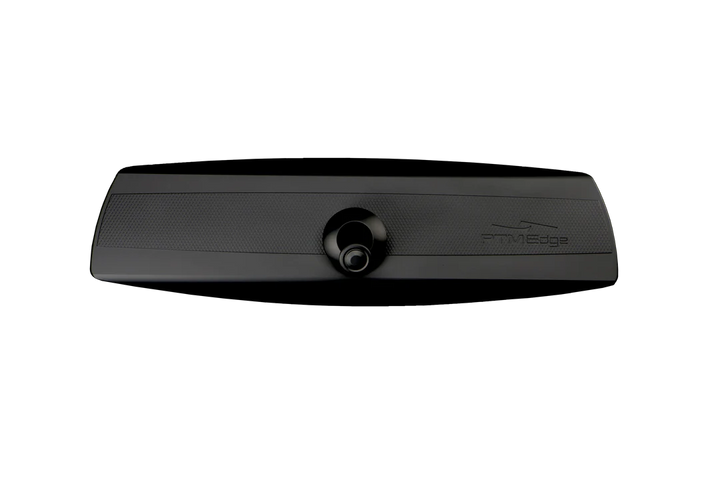 Panoramic 180 ELITE mirror for Malibu/Axis boats, featuring a sleek black design with a central camera and textured surface.