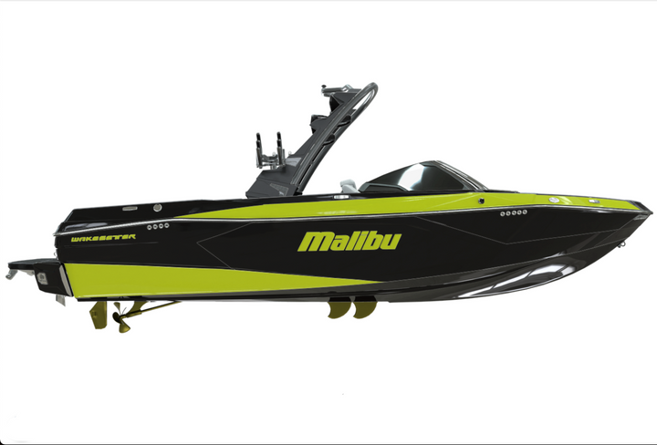 Malibu emblem measuring 43-1/4" W x 7-3/4" H, designed for enhancing the aesthetic of Malibu boats.